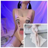 Pink big eyes + W112 white open crotch socks