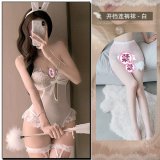 White + W112 open-crotch socks