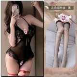Black + W113 black fishnet stockings