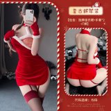 Red + W19 red-trimmed black stockings