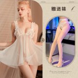 White + white open-crotch socks