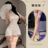 White stockings with a bow