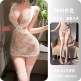 White + suspender stockings