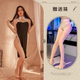 Picture set + white open-crotch socks