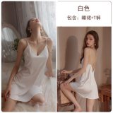 White (slip dress + T-shirt)