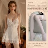 White (slip dress + thong + boxer stockings)