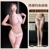 White + eye mask + white stockings