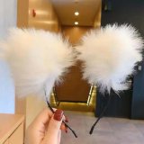 White fluffy headband