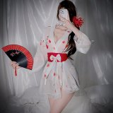 White kimono + obi (belt) + underwear [New Arrival]