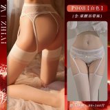 White lace corset stockings [Same style as Q083]