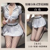 White suit + fishnet tights