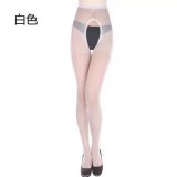 White open-crotch stockings