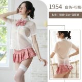White and pink plaid set