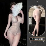 White and white open-crotch socks