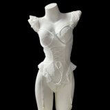 White stockings with white bow