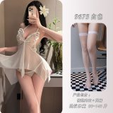 White + matching fishnet stockings