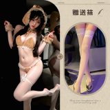 Suit + white stockings