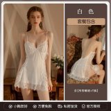 White (slip dress + T-shirt)