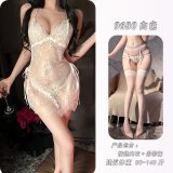 White + matching suspender stockings
