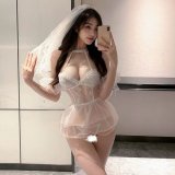 White wedding dress set (including headpiece)