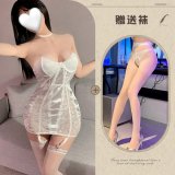 White and white open-crotch socks