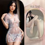 White + white fishnet stockings