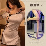 White + white fishnet stockings