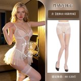 White + white open-crotch socks