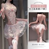 White + white open-crotch socks