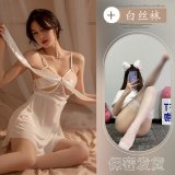 White + white stockings