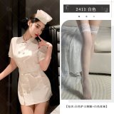 White suit + white stockings