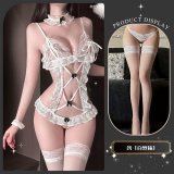 White suit + white stockings