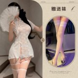 White + white stockings