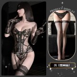 Slim and supple body + black fishnet stockings