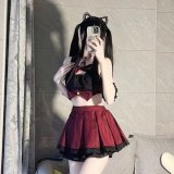 Schoolgirl outfit (top + skirt)