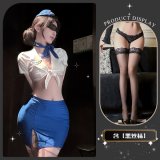 Xiaoyun Lianmian*Blue + Black Stockings