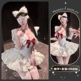 Cherry Blossom and Jasmine Knot ~ [Apron + Tutu + Eye Mask + Headband + Matching Socks]