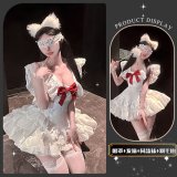 Cherry Blossom and Jasmine Knot ~ [Apron + Tutu + Eye Mask + Headband + Matching Socks + Feather Stick]