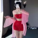 The fox spirit Daji [robe + bodycon skirt + belt + choker + thong]