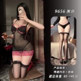 mature woman's bodycon skirt + matching lace stockings