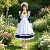 Sister Zaozi's Maid Lolita Dress Set (Dress + Apron + Bow + Headband Included)