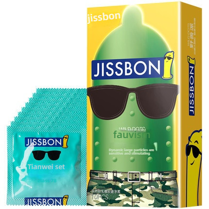Jieshibang Fauvism Dynamic Large Particle Condom Set of 10
