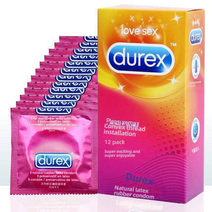Durex Convex Thread Design Condom Large Set of 12, Stunning Appearance