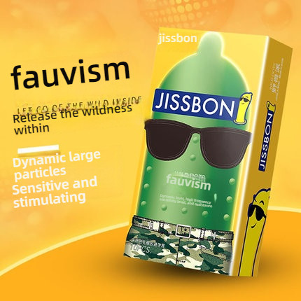 Jieshibang Fauvism Dynamic Large Particle Condom Set of 10