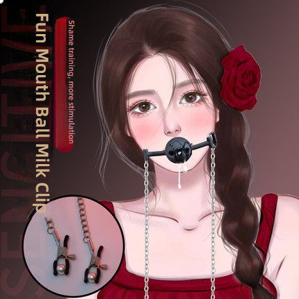 Meijianu saliva ball breast clip adjustable collar integrated prop