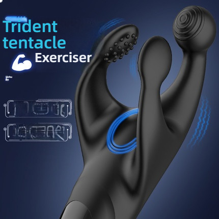 Mimo Neo's Three Triggered Beating Shocking Turtle Head Practice Massager Black