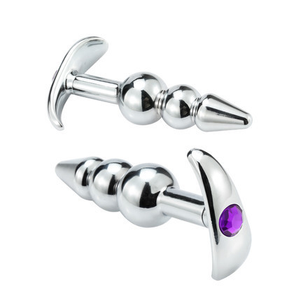 Love rope pull bead metal anal plug