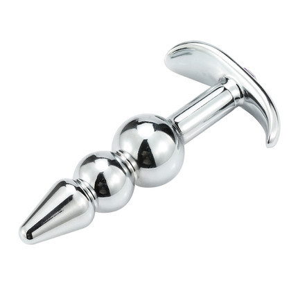 Love rope pull bead metal anal plug