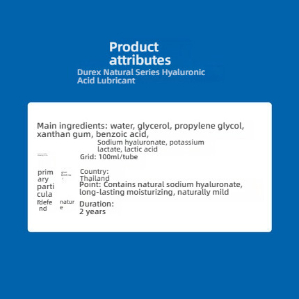 Durex Natural Series Hyaluronic Acid Human Lubricant