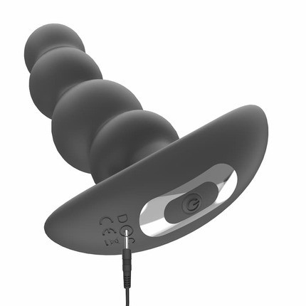 Luke twists and shakes the anal plug, stimulates the movement of the clasp